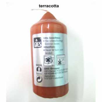 Stumpenkerze - Durchmesser: 40 mm - Höhe: 90 mm - Farbe: altrosa oder terracotta
