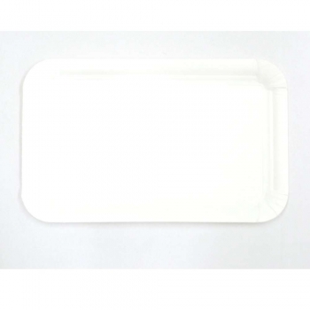 Pappteller 11 x 17 cm - weiß - 8 x 250 Stück/Karton