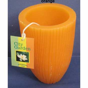 Windlicht aus Wachs - Farbe: braun, gelb, hellgrün, dunkelgrün oder orange