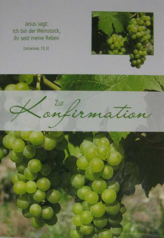 Konfirmationskarte mit Sprüchen - 5 Stück - verschiedene Sets