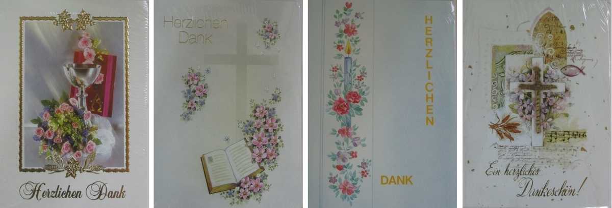 Konfirmation - Danksagung mit Innentext - 5 Stück