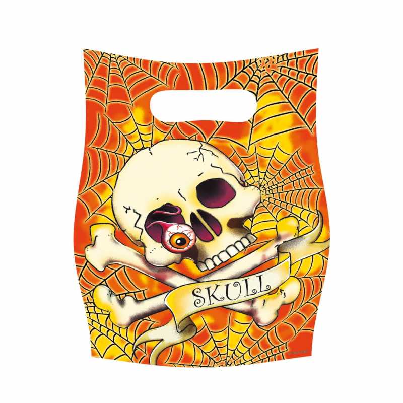 Partytüten Totenkopf, Halloween-Geschenkbeutel