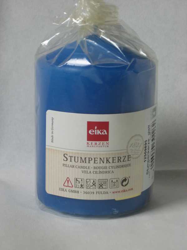 Stumpenkerze - mittellblau - 60 x 80 mm