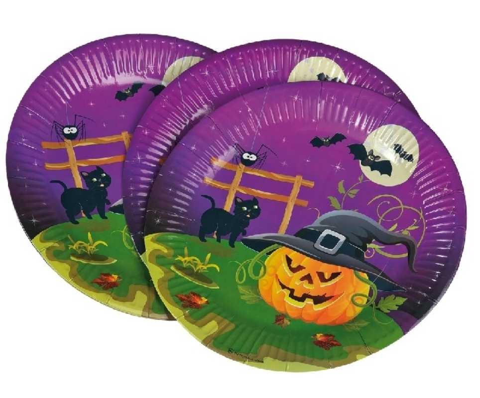 Pappteller "Halloween" - 8 Stück