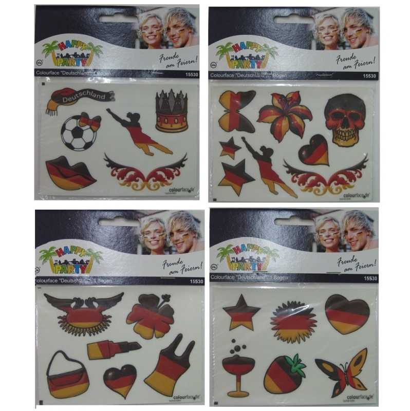 Colourface - "Deutschland" - 6 Sticker/Bogen