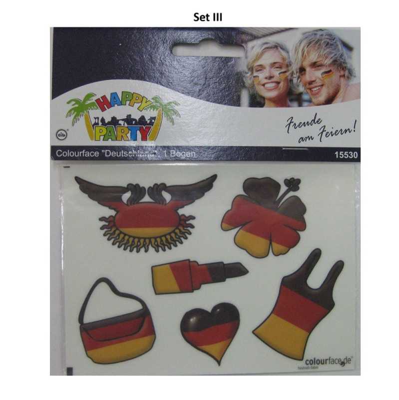 Colourface - "Deutschland" - 6 Sticker/Bogen