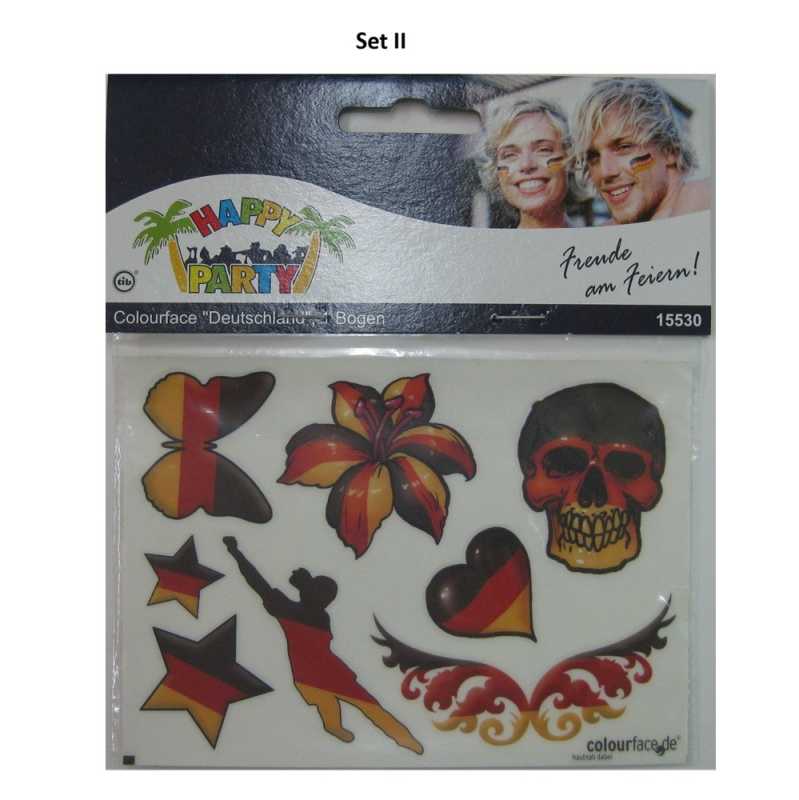 Colourface - "Deutschland" - 6 Sticker/Bogen