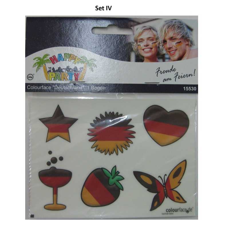 Colourface - "Deutschland" - 6 Sticker/Bogen