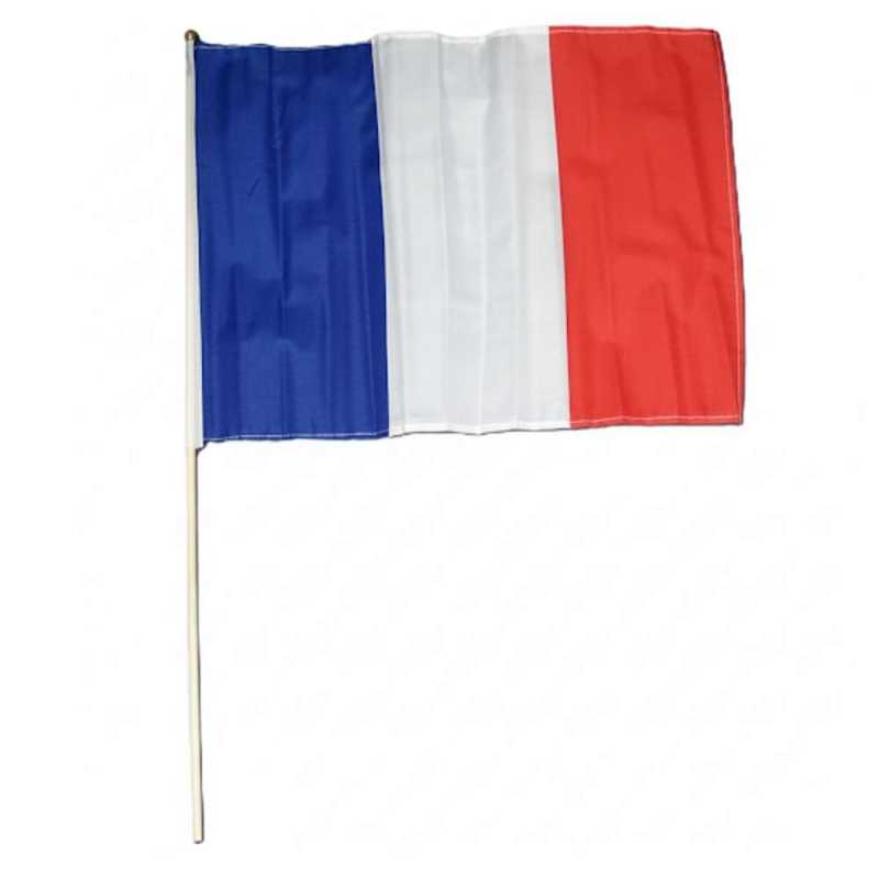 Frankreichfahne am Stab 30 x 45 cm