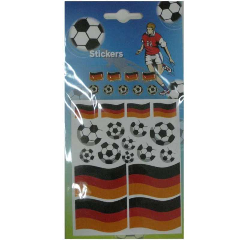 Fußball- und Fahnen-Sticker bzw. -Tattoos
