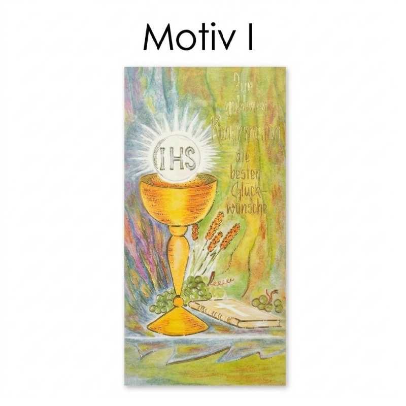Grusskarte - Goldkonfirmation - verschiedene Motiv