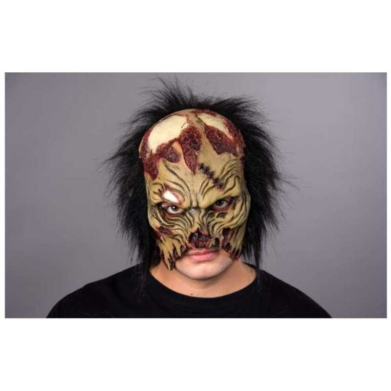 Halloweenhalbmaske - Dämon mit Haar