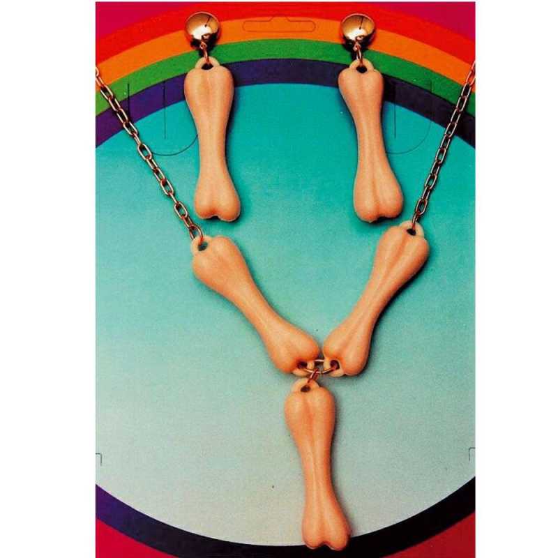 Knochenset - bestehend aus: Kette und Ohrringe