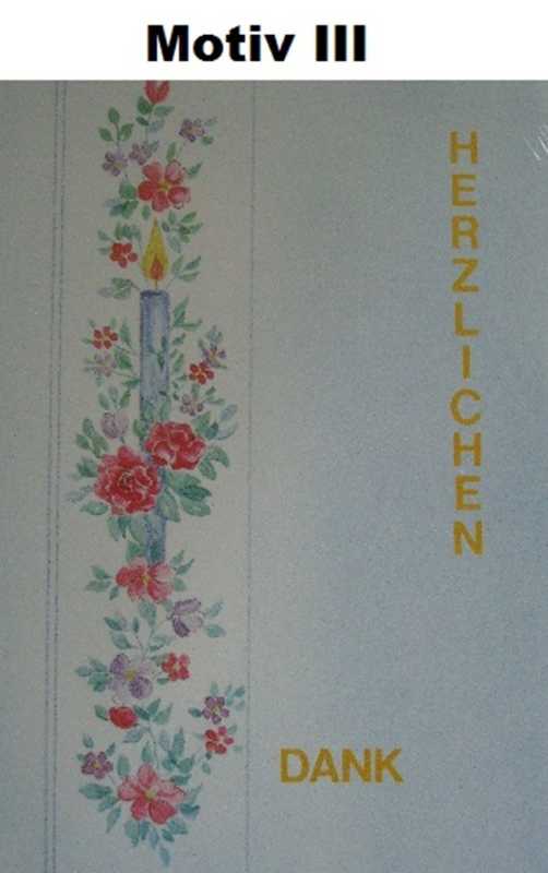 Konfirmation - Danksagung mit Innentext - 5 Stück