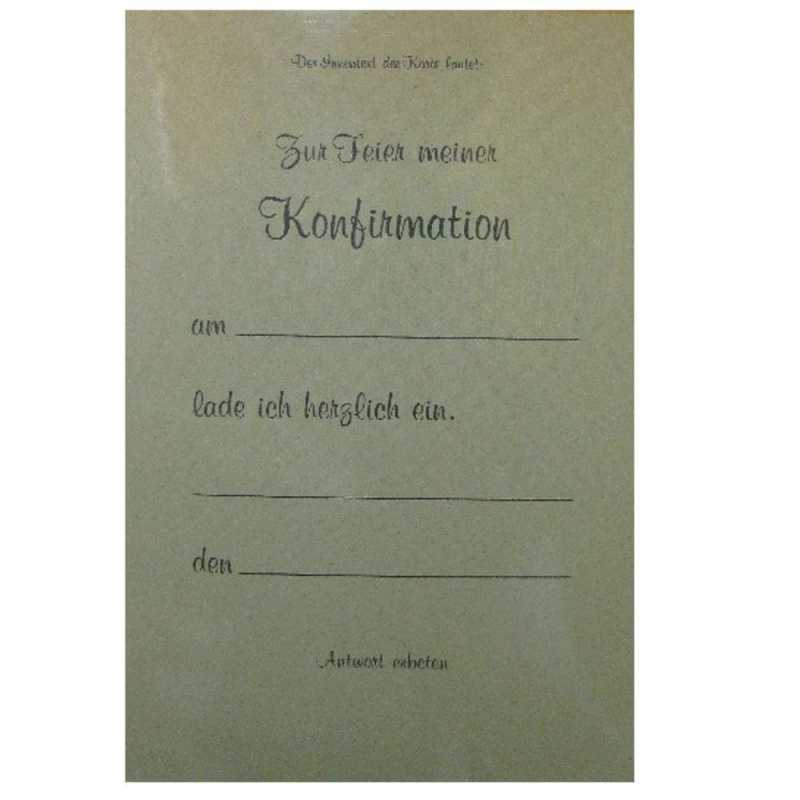 Konfirmations-Einladung mit Innentext - 5 Stück