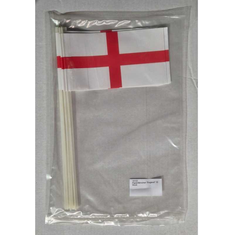 Papierfähnchen "England" 10 Stück