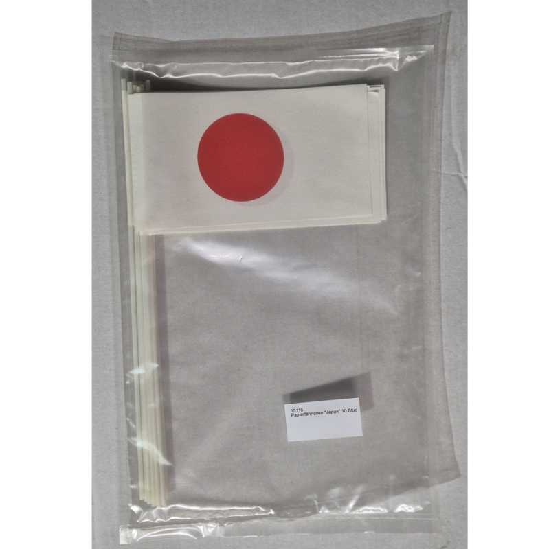 Papierfähnchen "Japan" 10 Stück