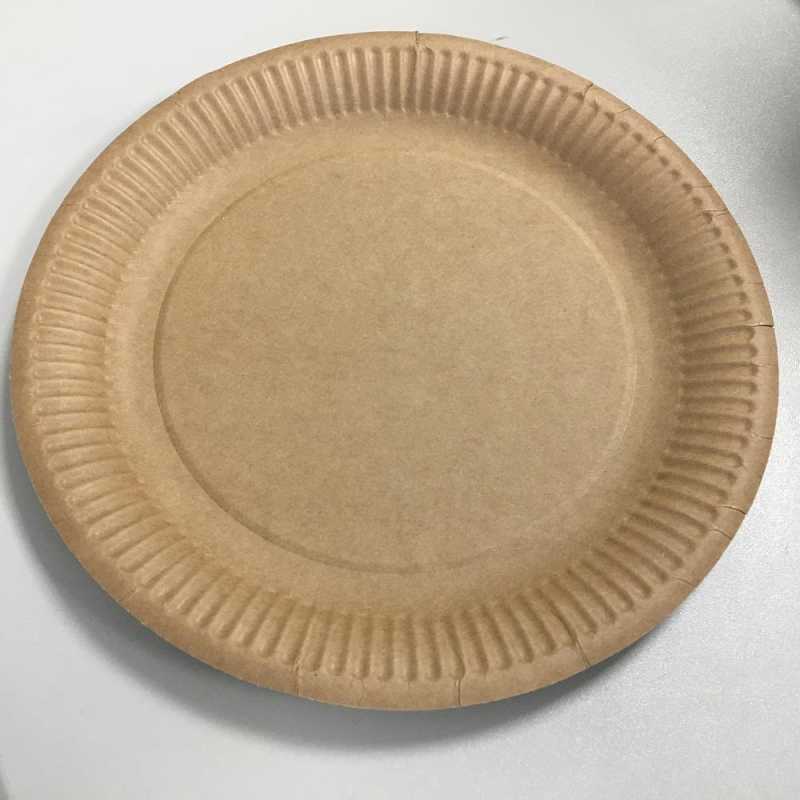 Pappteller - braun -  Durchmesser: 23 cm  - 50 Stück