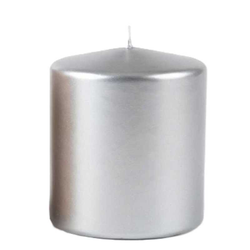 Stumpenkerze - Durchmesser: 100 mm - Höhe: 160 mm - Farbe: gold oder silber