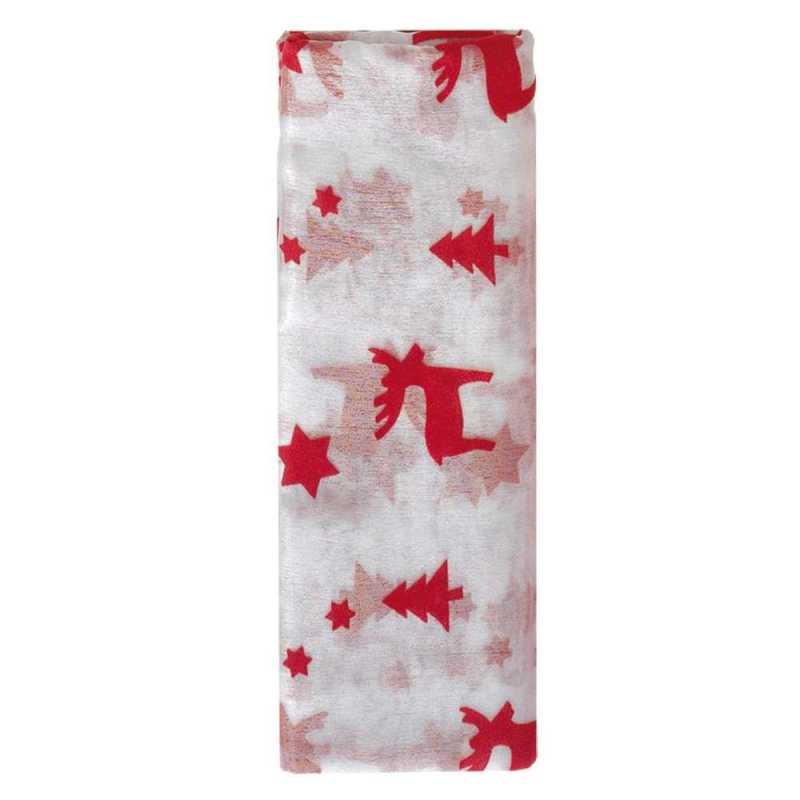 Weihnachts-Organza-Stoff "Rentier"- 200 x 150 cm