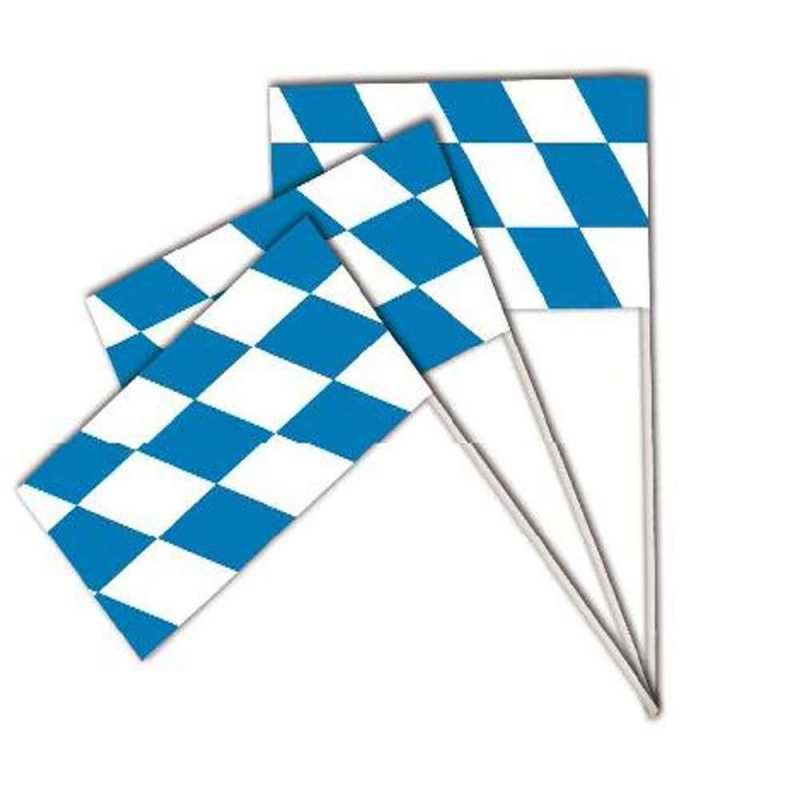 Papierfähnchen "bayrische Raute" - 50 Stück/Paket