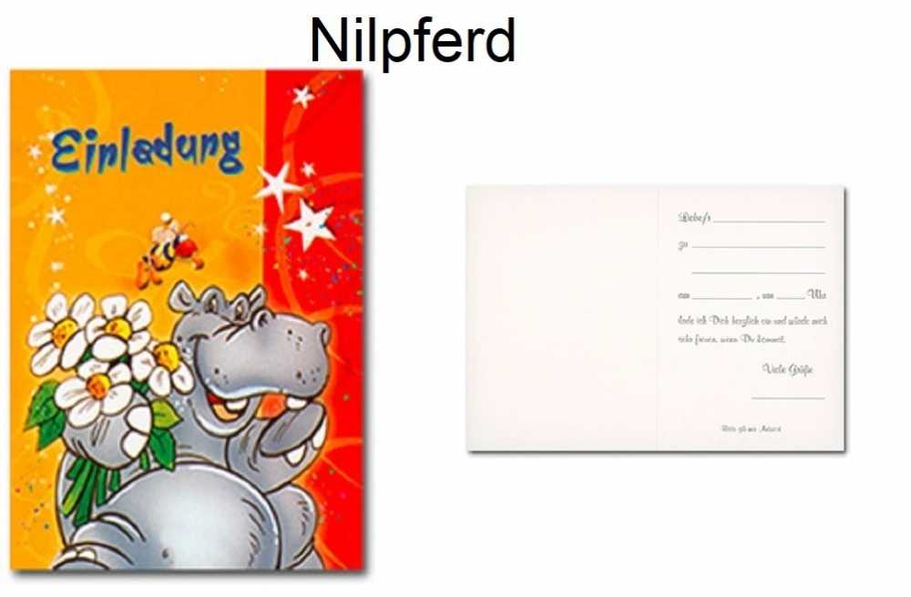 Kinder-Einladungen mit Umschlag und Innentext