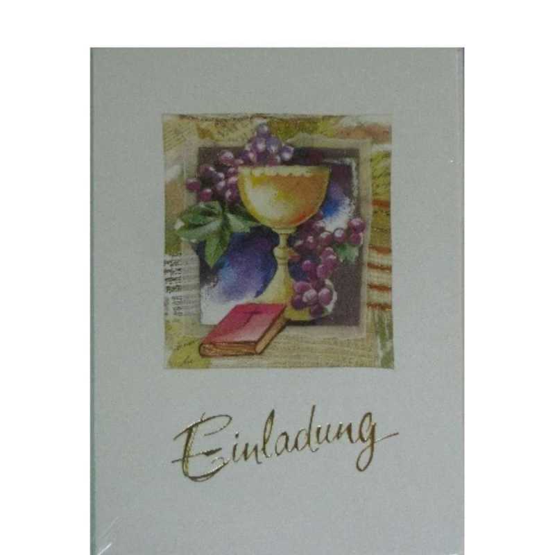Einladungen "Kommunion mit Innentext" - 5 Stück