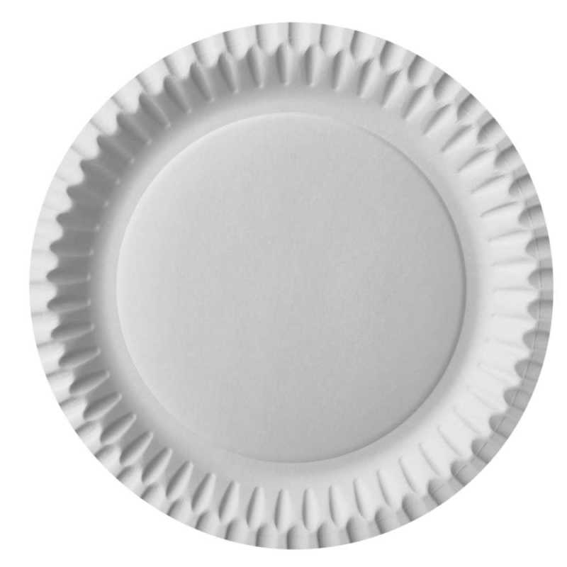 Pappteller D: 23 cm -  weiß - 100 Stück