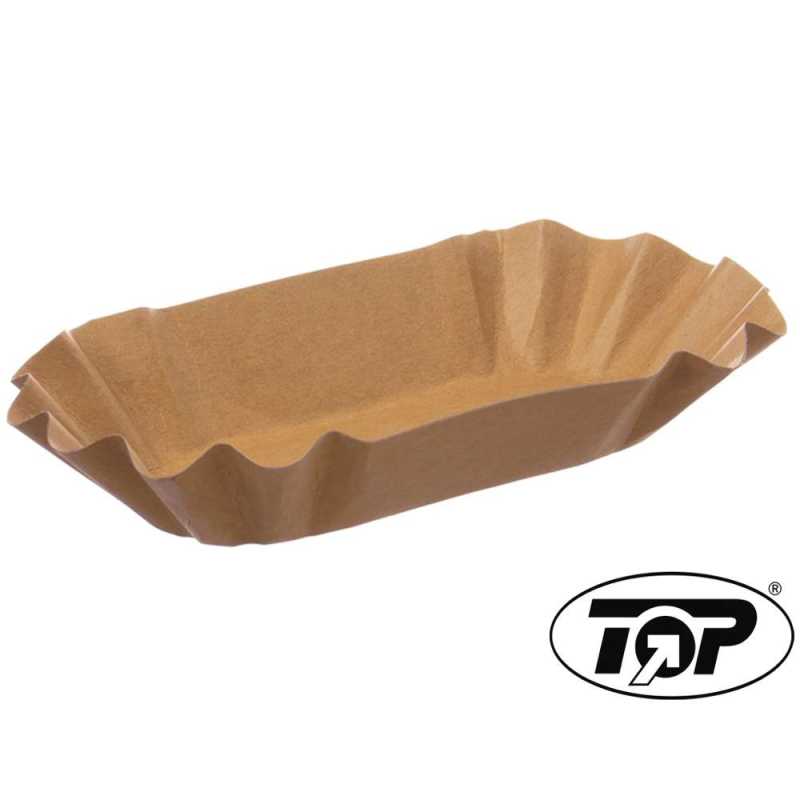 Papp-Pommesschalen - Braun - 11 x 19 x 3,2 cm