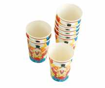 Papp-Becher "Clown" - 0,2 l -  10 Stück/Paket