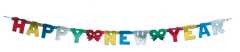 Buchstaben-Girlande "Happy New Year" - bunt - ca. 156 cm