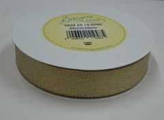 Brocate-Geschenkband - Farbe: gold - 25 mm - 50 m/Rolle