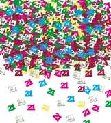 Folien-Konfetti - Zahl: 21, 65 oder 95 - 14 g/Paket