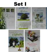 Konfirmationskarte mit Sprüchen - 5 Stück - verschiedene Sets