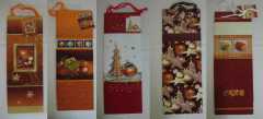 Weihnachts-Flaschentasche - ca. 36 x 13 + 8 - 10 Stück