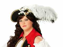 Piratenhut Black Pearl Wollfilz - Größe 58
