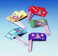 Deko-Picker - Flagge "Clown" - 50 Stück