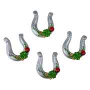 Deko-Hufeisen mit Klebepunkt - ca. 5 x 5 x 1 cm - 4 Stück/Paket