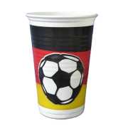 Kunststoffbecher mit  Fußballmotiv 10 Stück