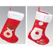 Filzstiefel mit Bestickung und Plüschrand - verschiedene Motive