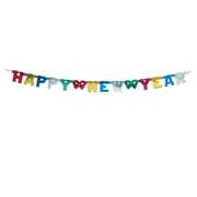 Buchstaben-Girlande "Happy New Year" - bunt - ca. 156 cm