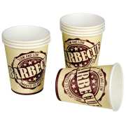 Papp-Becher "Barbecue" - 0,2 l - 8 Stück