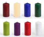 Stumpenkerze - Durchmesser: 50 mm - Höhe: 100 mm - verschiedene Farben