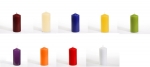 Stumpenkerze - Durchmesser: 60 mm - Höhe: 130 mm - verschiedene Farben