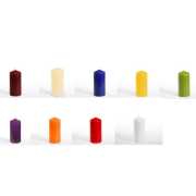 Stumpenkerze - Durchmesser: 60 mm - Höhe: 130 mm - verschiedene Farben