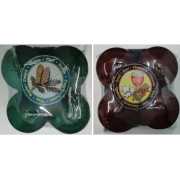 Weihnachtskerzen - Duftstumpen - 40 x 60 - 4 Stück - grün oder bordeaux