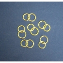 Deko-Doppelringe - Farbe: gold - 25 mm - 10 Stück