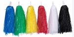 1 Stück Fransenbüschel / Puschel - 130 g - Farbe: blau, rot, schwarz, weiß, blau/weiß, grün/weiß, schwarz/gelb, schwarz/rot oder schwarz/weiß