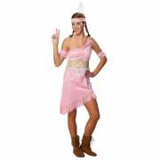 Indianerkleid "Indianerin rosa" - Größe: 34, 36, 38, 40 oder 42 - ohne Stirnband