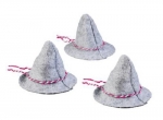 Mini-DekoSeppelhut mit pink/weißer Kordel